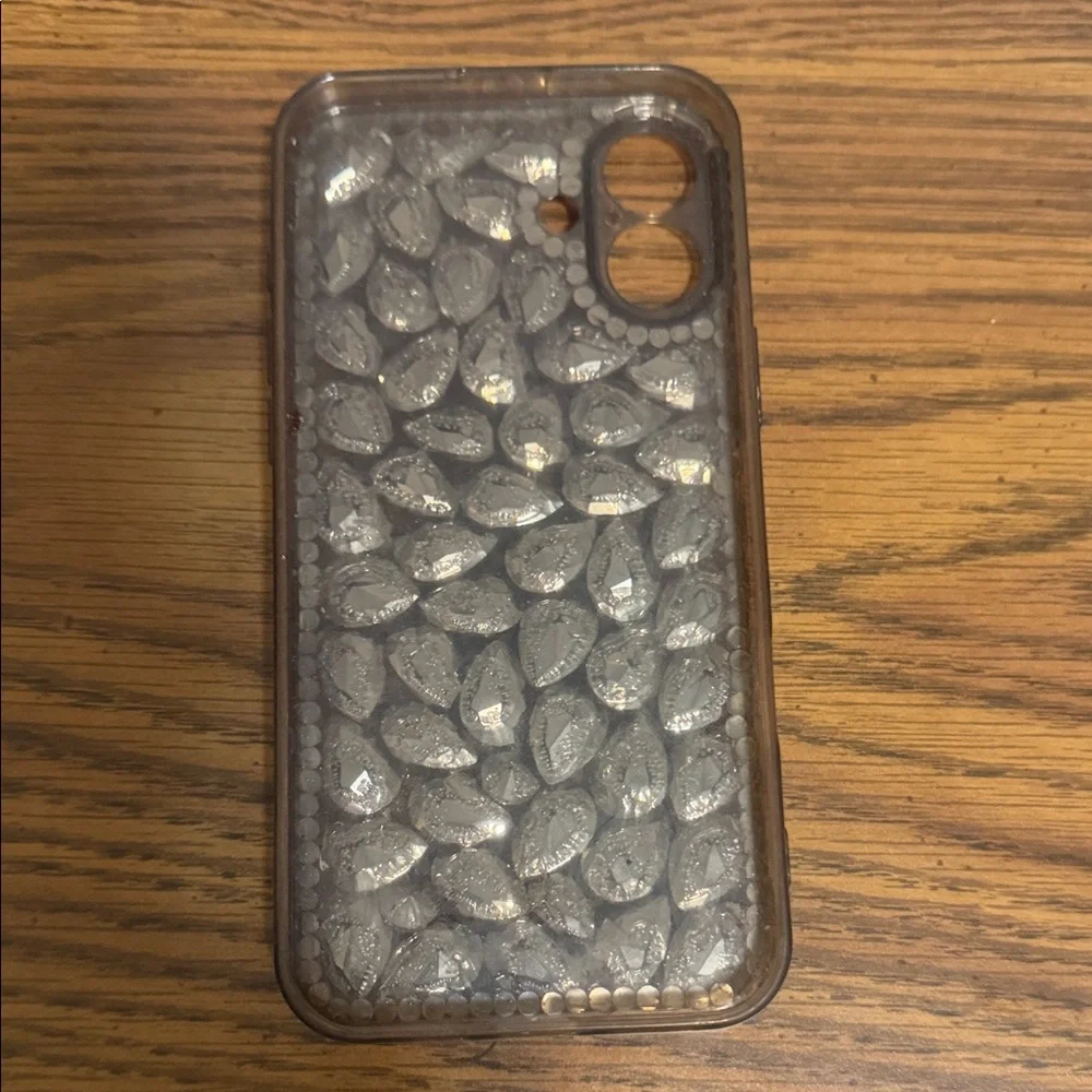 iPhone 16 Air Red Crystal Phone Case